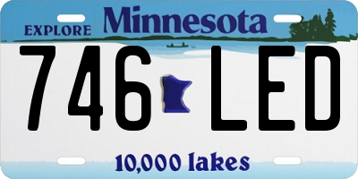 MN license plate 746LED