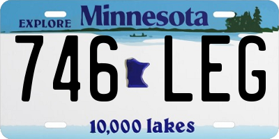 MN license plate 746LEG