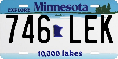 MN license plate 746LEK