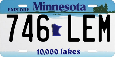 MN license plate 746LEM