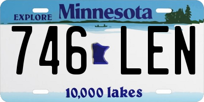 MN license plate 746LEN