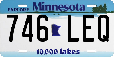 MN license plate 746LEQ