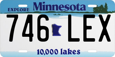 MN license plate 746LEX