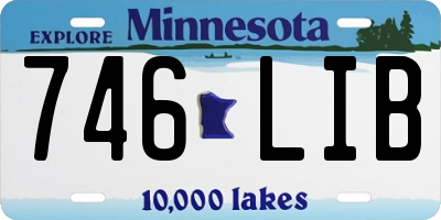 MN license plate 746LIB