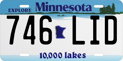 MN license plate 746LID