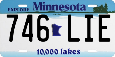 MN license plate 746LIE
