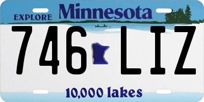 MN license plate 746LIZ