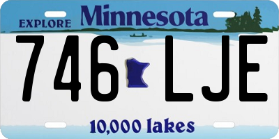 MN license plate 746LJE
