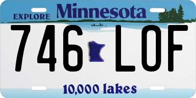 MN license plate 746LOF