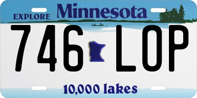 MN license plate 746LOP
