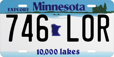 MN license plate 746LOR