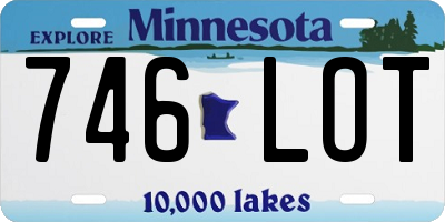 MN license plate 746LOT