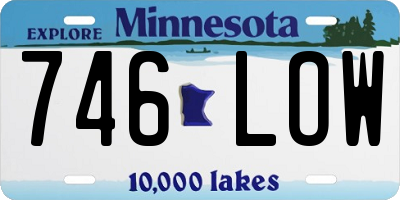 MN license plate 746LOW