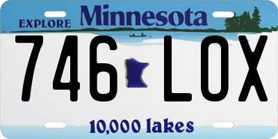 MN license plate 746LOX