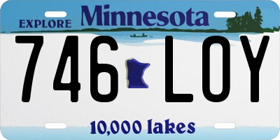 MN license plate 746LOY