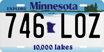 MN license plate 746LOZ