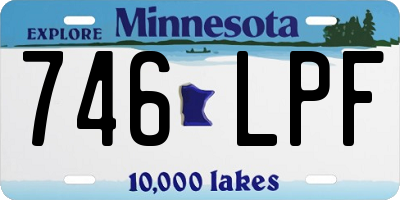 MN license plate 746LPF