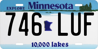MN license plate 746LUF
