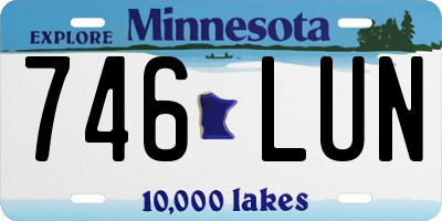 MN license plate 746LUN
