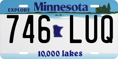 MN license plate 746LUQ