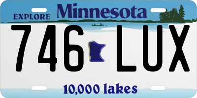 MN license plate 746LUX