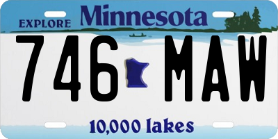 MN license plate 746MAW
