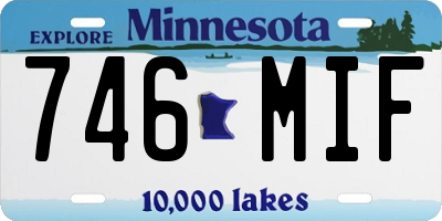 MN license plate 746MIF