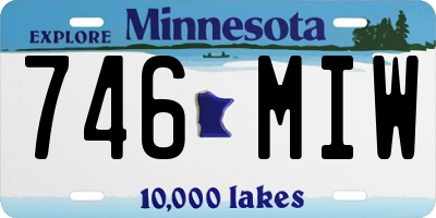 MN license plate 746MIW