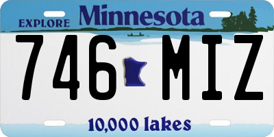 MN license plate 746MIZ