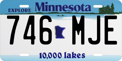 MN license plate 746MJE