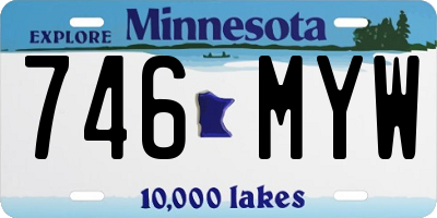 MN license plate 746MYW