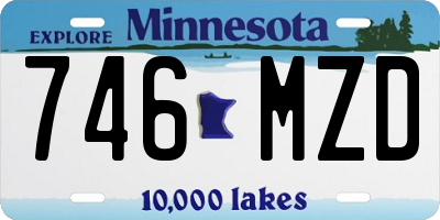 MN license plate 746MZD