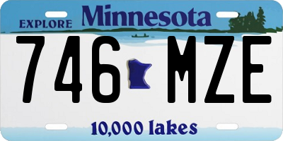 MN license plate 746MZE