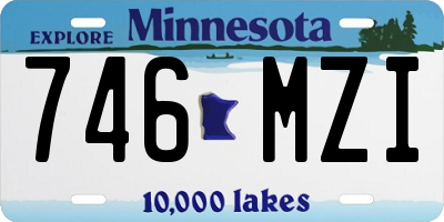 MN license plate 746MZI