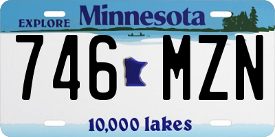 MN license plate 746MZN