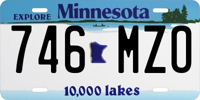 MN license plate 746MZO