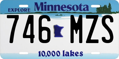 MN license plate 746MZS
