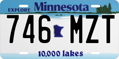 MN license plate 746MZT