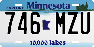 MN license plate 746MZU