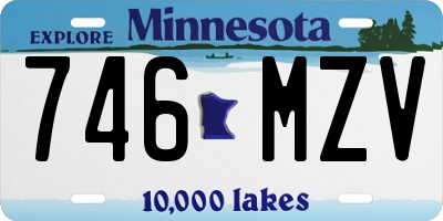 MN license plate 746MZV
