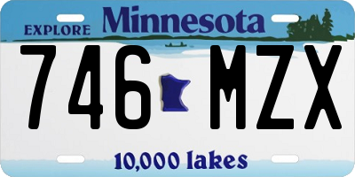 MN license plate 746MZX