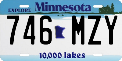 MN license plate 746MZY