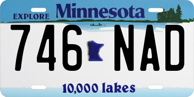 MN license plate 746NAD