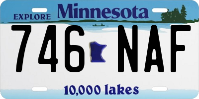 MN license plate 746NAF