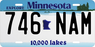 MN license plate 746NAM