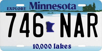 MN license plate 746NAR