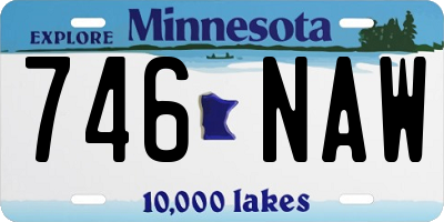 MN license plate 746NAW