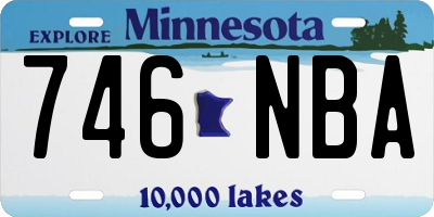 MN license plate 746NBA