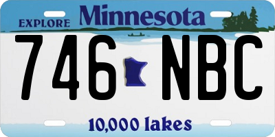 MN license plate 746NBC