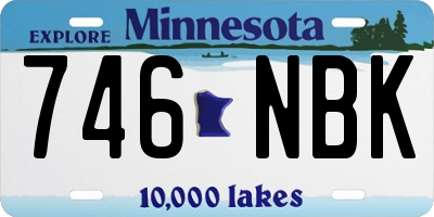MN license plate 746NBK